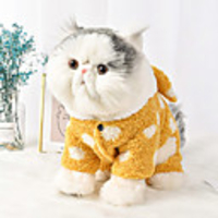 Dog Jumpsuit Pajamas Polka Dot Casual / Sporty Fashion Casual / Daily Winter Dog Clothes Breathable Yellow Green Costume Cotton S M L XL XXL
