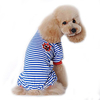 Dog Jumpsuit Pajamas Puppy Clothes Sailor Casual / Daily Winter Dog Clothes Puppy Clothes Dog Outfits Black Red Blue Costume for Girl and Boy Dog Cotton S M L XL XXL
