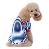 Dog Jumpsuit Pajamas Puppy Clothes Sailor Casual / Daily Winter Dog Clothes Puppy Clothes Dog Outfits Black Red Blue Costume for Girl and Boy Dog Cotton S M L XL XXL