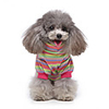 Dog Jumpsuit Pajamas Rainbow Stripes Cute Casual / Daily Winter Dog Clothes Warm Pink Costume Polyster S M L XL