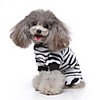 Dog Jumpsuit Pajamas Zebra Cute Casual / Daily Winter Dog Clothes Warm White Costume Polyster S M L XL