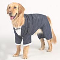 Dog Jumpsuit Puppy Clothes Striped Wedding Wedding Party Dog Clothes Puppy Clothes Dog Outfits Black Costume Baby Small Dog for Girl and Boy Dog Polyster 3XL 4XL 5XL / Large Dog