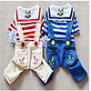 Dog Jumpsuit Puppy Clothes Stripes Cosplay Dog Clothes Puppy Clothes Dog Outfits Red Blue Costume for Girl and Boy Dog Cotton XS S M L XL