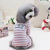 Dog Jumpsuit Stripes Casual / Daily Sports Simple Style Dog Clothes Pink Gray Costume Baby Small Dog Cotton