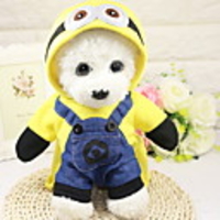 Dog Outfits Character Holiday Halloween Winter Dog Clothes Yellow Costume Polyster XS S M L XL XXL