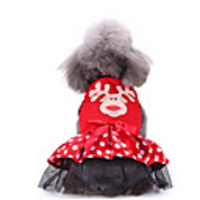 Dog Outfits Puppy Clothes Animal Holiday Funny Christmas Winter Dog Clothes Puppy Clothes Dog Outfits Red Costume for Girl and Boy Dog Polyster S M L XL