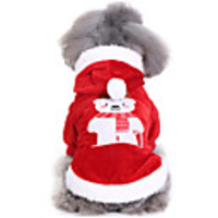 Dog Outfits Puppy Clothes Geometric Holiday Funny Christmas Winter Dog Clothes Puppy Clothes Dog Outfits Red Costume for Girl and Boy Dog Polyster S M L XL