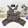 Dog Outfits Suit Plaid / Check Wedding Wedding Party Dog Clothes Blue Khaki Costume Polyster XS S M L XL XXL
