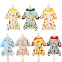 Dog Pajamas Fruit Printed Cute Funny Casual / Daily Winter Dog Clothes Puppy Clothes Dog Outfits Breathable Light Yellow Pearl Pink Yellow Costume for Girl and Boy Dog Cotton S M L XL XXL