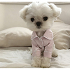 Dog Pajamas Puppy Clothes British Casual / Daily Winter Dog Clothes Puppy Clothes Dog Outfits White Black Pink Costume for Girl and Boy Dog Silk S M L XL XXL miniinthebox