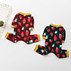 Dog Pajamas Strawberry Printed Fashion Cute Casual / Daily Winter Dog Clothes Puppy Clothes Dog Outfits Breathable Red Blue Costume for Girl and Boy Dog Cotton S M L XL XXL 3XL