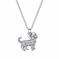 dog pendant necklace jewelry for women girls kids, dog lovers gifts for kids jewelry (beagle)
