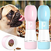 Dog Pets Bowls Water Bottles 0.258 L Outdoor Cartoon Durable Blue Pink Green Bowls Feeding