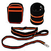 Dog Pets Carrier Bag Travel Backpack Treat Pouch Bag Breathable Washable Elastic Color Block Classic Nylon Orange Green