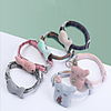 Dog Pets Collar Adjustable Cute and Cuddly Outdoor Walking Cartoon Polyester Small Dog Khaki Green 1pc