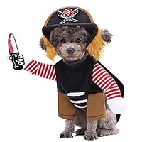 Dog Pirate Costume,  Pet Cosplay Apparel,  Funny Costume Suit with Arms,  Pirate Jacket and Hat,  Gifts for Dogs and Cats,  Perfect for Halloween,  Parties (Small) miniinthebox