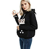 Dog Rabbits Cat Carrier Bag Travel Backpack Pet Carrier Shirts Puppy Holder Pet Pouch Hoodie Portable Warm Soft Footprint / Paw Terylene Cotton puppy Small Dog Outdoor Black