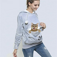 Dog Rabbits Cat Pet Pouch Hoodie Warm Soft Washable Solid Colored Terylene Cotton Black Gray miniinthebox