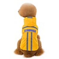 Dog Rain Coat Puppy Clothes"es Sayings Waterproof Simple Style Outdoor Dog Clothes Puppy Clothes Dog Outfits Yellow Green Costume for Girl and Boy Dog Polyester S M L XL XXL