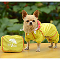 Dog Rain Coat Solid Colored Casual / Daily Dog Clothes Yellow Fuchsia Blue Costume Polyester XXS XS S M L XL