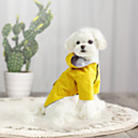 Dog Rain Coat Solid Colored Casual / Sporty Fashion Casual / Daily Outdoor Winter Dog Clothes Breathable Yellow Blue Pink Costume Waterproof Material S M L XL XXL XXXL