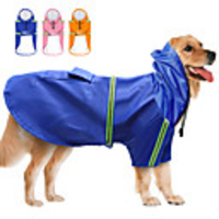 Dog Rain Coat Solid Colored Unique Design Waterproof Outdoor Dog Clothes Yellow Blue Pink Costume Terylene S M L XL XXL