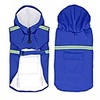 dog raincoat leisure waterproof lightweight dog coat jacket reflective rain jacket with hood for small medium large dogs blue