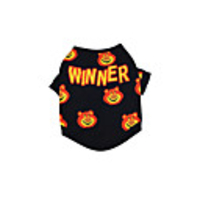 Dog Shirt / T-Shirt Bear Printed Fashion Cute Casual / Daily Winter Dog Clothes Puppy Clothes Dog Outfits Breathable Black Costume for Girl and Boy Dog Cotton XS S M L XL XXL