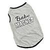 Dog Shirt / T-Shirt Dog Clothes British Gray Cotton Costume For Summer Men