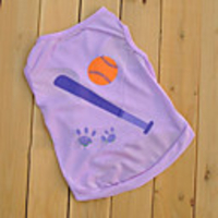 Dog Shirt / T-Shirt Dog Clothes Purple Blue Costume Cotton XS S M L