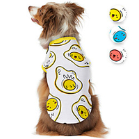 Dog Shirt / T-Shirt Egg Cartoon Funny Cute Casual / Daily Dog Clothes Puppy Clothes Dog Outfits Breathable White Red Blue Costume for Girl and Boy Dog Polyster S M L XL