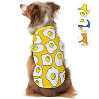 Dog Shirt / T-Shirt Egg Cartoon Funny Cute Casual / Daily Dog Clothes Puppy Clothes Dog Outfits Breathable Yellow Blue Orange Costume for Girl and Boy Dog Polyster S M L XL