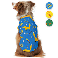 Dog Shirt / T-Shirt Fox Animal Funny Cute Casual / Daily Dog Clothes Puppy Clothes Dog Outfits Breathable Yellow Blue Green Costume for Girl and Boy Dog Polyster S M L XL
