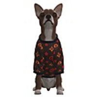 Dog Shirt / T-Shirt Geometric Patchwork Flower Casual / Sporty Fashion Christmas Casual / Daily Winter Dog Clothes Puppy Clothes Dog Outfits Breathable Black Costume for Girl and Boy Dog Polyster S M