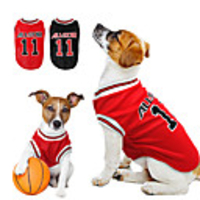 Dog Shirt / T-Shirt Jersey Vest Baseball National Team Sports Outdoors Sports Outdoor Dog Clothes Breathable RedBlack Red Costume Polyster S M L XL XXL
