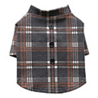 Dog Shirt / T-Shirt Plaid / Check British Gentle Casual / Daily Dog Clothes Puppy Clothes Dog Outfits Soft Black Costume for Girl and Boy Dog Polyster S M L XL