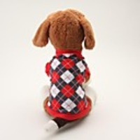 Dog Shirt / T-Shirt Plaid / Check Classic Casual / Daily Dog Clothes Breathable Black Blue Costume Cotton XS S M L