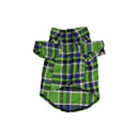 Dog Shirt / T-Shirt Plaid British Gentle Casual / Daily Winter Dog Clothes Puppy Clothes Dog Outfits Breathable Green Costume for Girl and Boy Dog Cotton XS S M L XL XXL