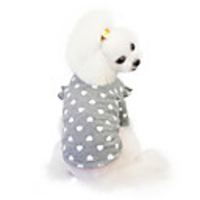 Dog Shirt / T-Shirt Polka Dot Elegant Cute Casual / Daily Winter Dog Clothes Puppy Clothes Dog Outfits Breathable White Pink Gray Costume for Girl and Boy Dog Cotton S M L XL XXL