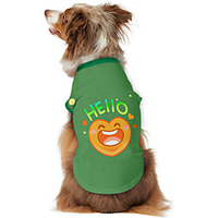 Dog Shirt / T-Shirt Print Smile Face Adorable Cute Casual / Daily Dog Clothes Puppy Clothes Dog Outfits Breathable Yellow Blue Green Costume for Girl and Boy Dog Polyster S M L XL