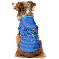 Dog Shirt / T-Shirt Print Stripes Letter Number Adorable Cute Casual / Daily Dog Clothes Puppy Clothes Dog Outfits Breathable Yellow Blue Pink Costume for Girl and Boy Dog Polyster S M L XL