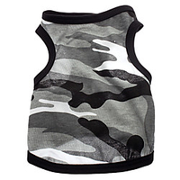 Dog Shirt / T-Shirt Puppy Clothes Heart Camo / Camouflage Dog Clothes Puppy Clothes Dog Outfits Breathable Gray Costume for Girl and Boy Dog Cotton XS S M L miniinthebox