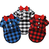 Dog Shirt / T-Shirt Puppy Clothes Plaid / Check Fashion Casual Daily Dog Clothes Puppy Clothes Dog Outfits Black / White Red Blue Costume for Girl and Boy Dog Terylene S M L XL miniinthebox