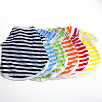 Dog Shirt / T-Shirt Puppy Clothes Stripes Cartoon Fashion Dog Clothes Puppy Clothes Dog Outfits Black Blue Yellow Costume for Girl and Boy Dog Cotton XS S M L XL