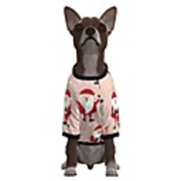 Dog Shirt / T-Shirt Santa Claus Merry Christmas Casual / Sporty Fashion Christmas Casual / Daily Winter Dog Clothes Puppy Clothes Dog Outfits Breathable Pink Costume for Girl and Boy Dog Polyster S M
