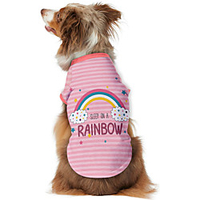 Dog Shirt / T-Shirt Stripes Rainbow Adorable Cute Casual / Daily Dog Clothes Puppy Clothes Dog Outfits Breathable Blue Pink Orange Costume for Girl and Boy Dog Polyster S M L XL