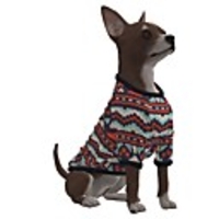Dog Shirt / T-Shirt Stripes Snowflake Casual / Sporty Fashion Christmas Casual / Daily Winter Dog Clothes Puppy Clothes Dog Outfits Breathable Brown Costume for Girl and Boy Dog Polyster S M L XL