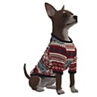 Dog Shirt / T-Shirt Stripes Snowflake Casual / Sporty Fashion Christmas Casual / Daily Winter Dog Clothes Puppy Clothes Dog Outfits Breathable Red Costume for Girl and Boy Dog Polyster S M L XL