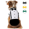 Dog Shirt / T-Shirt Tuxedo Graphic Optical Illusion 3D Print Classic Gentle Wedding Party Dog Clothes Puppy Clothes Dog Outfits Breathable Black Yellow Green Costume for Girl and Boy Dog Polyster S M