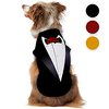 Dog Shirt / T-Shirt Tuxedo Graphic Optical Illusion 3D Print Classic Gentle Wedding Party Dog Clothes Puppy Clothes Dog Outfits Breathable Black Yellow Red Costume for Girl and Boy Dog Polyster S M L